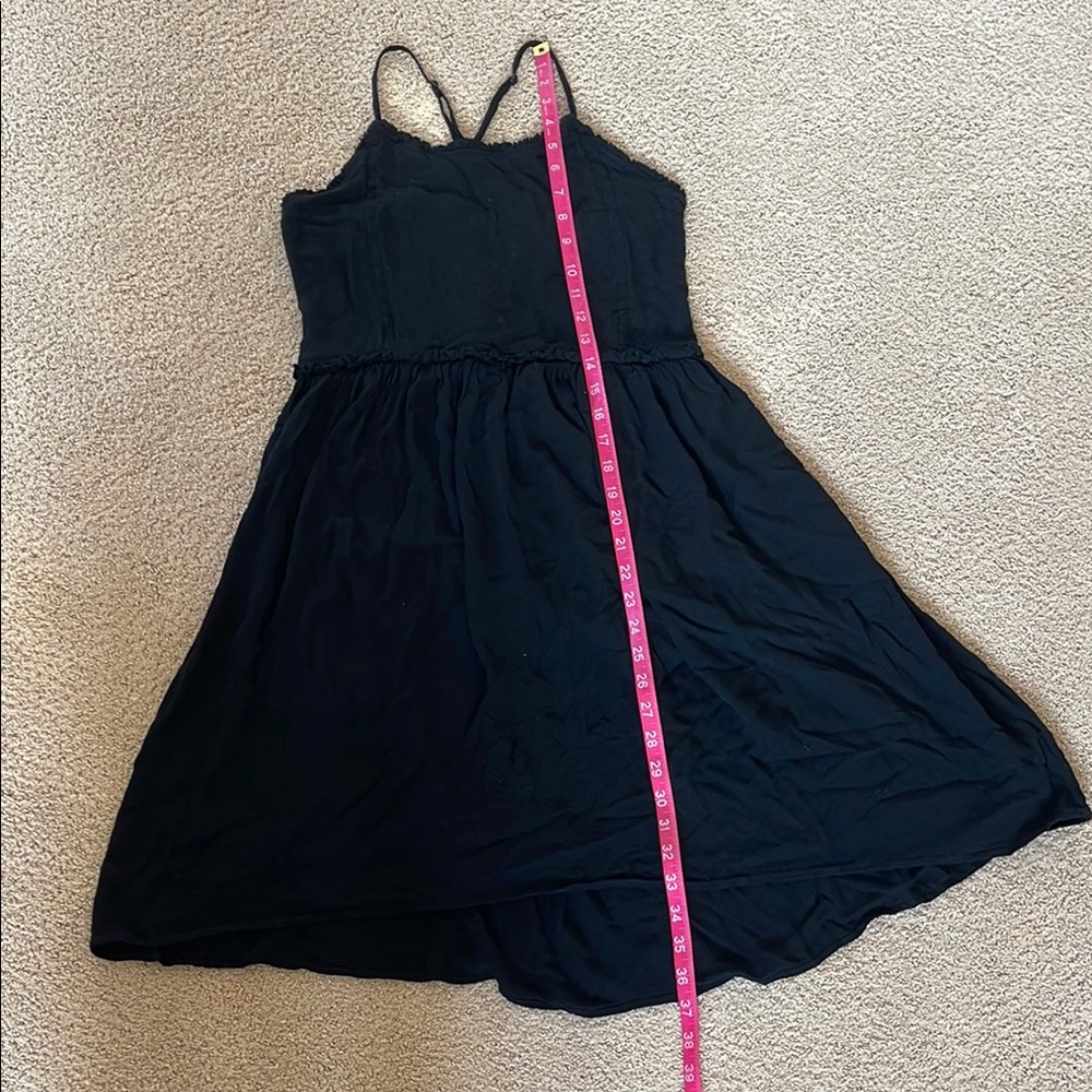 Casual Black High Low Spaghetti Strap Sundress - Picture 4 of 7